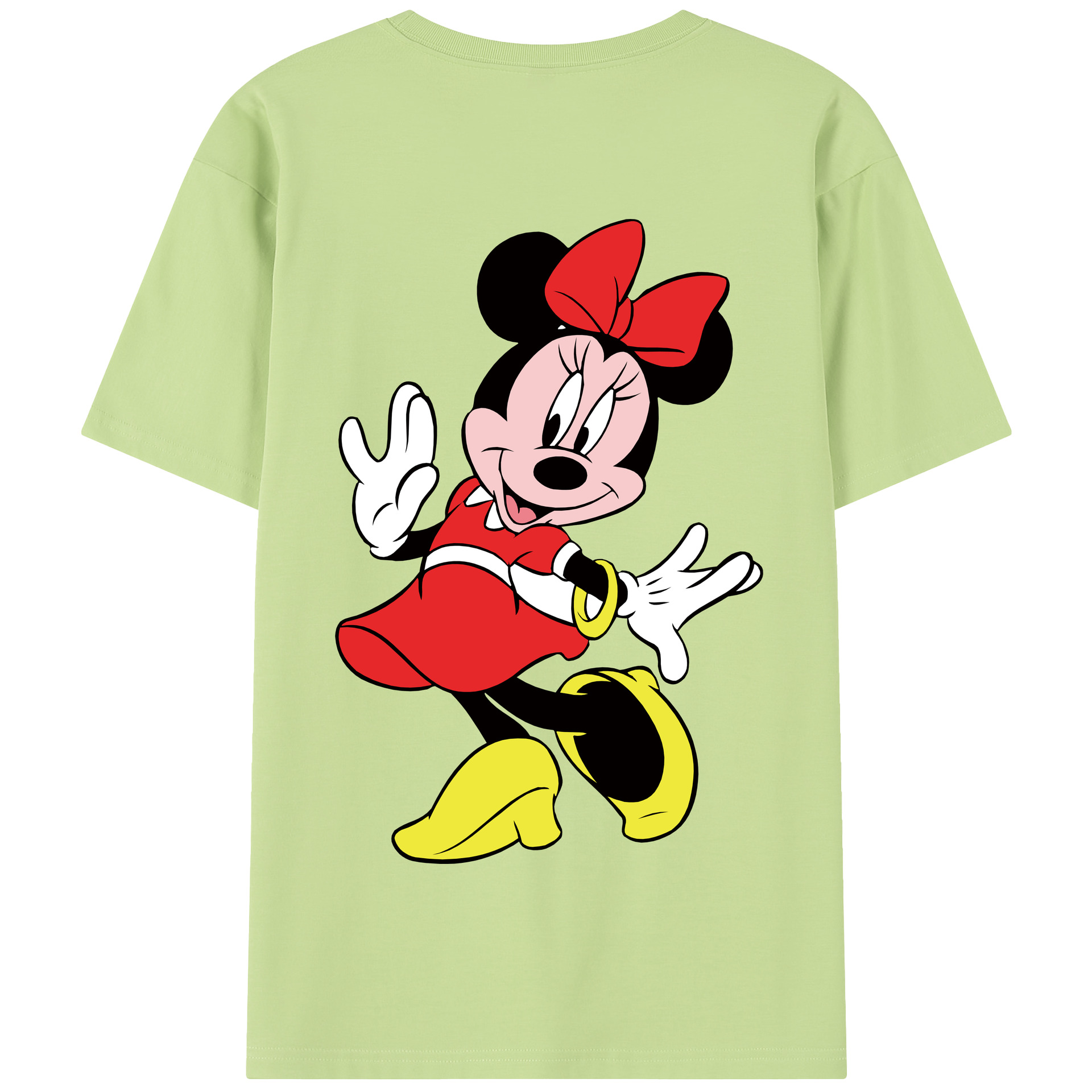 （画像用） ミッキーマウス Mickey Mouse 綿100％半袖Tシャツ（背面プリント）